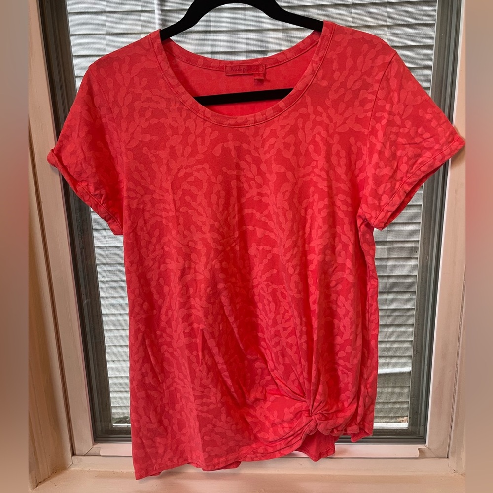 Fresh Produce bright pink knotted T Shirt
